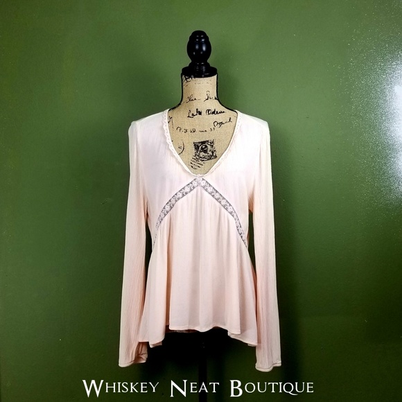 August Winds Tops - August Winds Long Sleeve V-neck Top